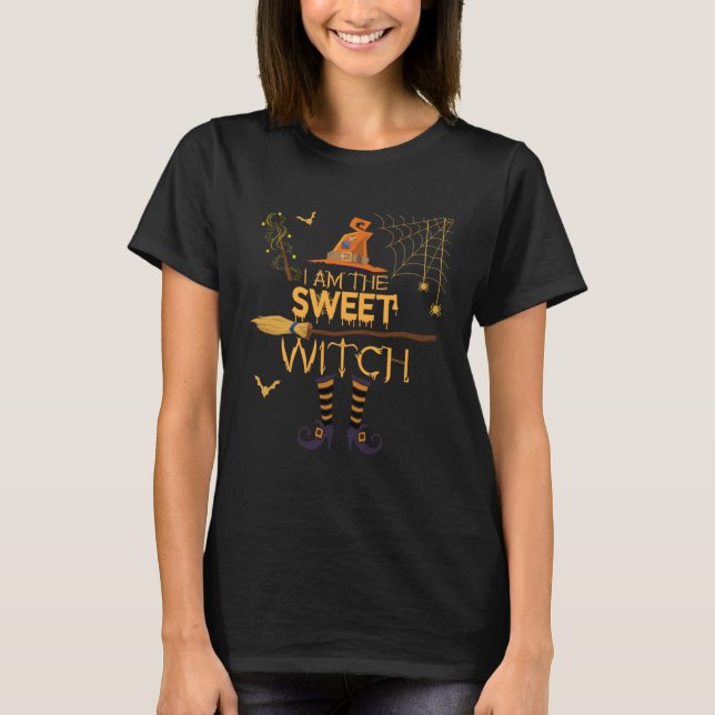 I m the Sweet Witch Matching Halloween Group Costu T Shirt (Framsida)