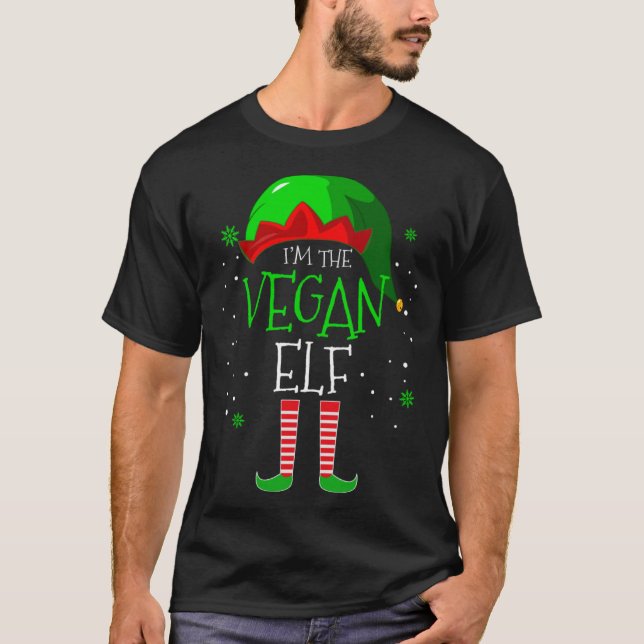 I m the Vegan Elf Family Matching Costume Christma T Shirt (Framsida)