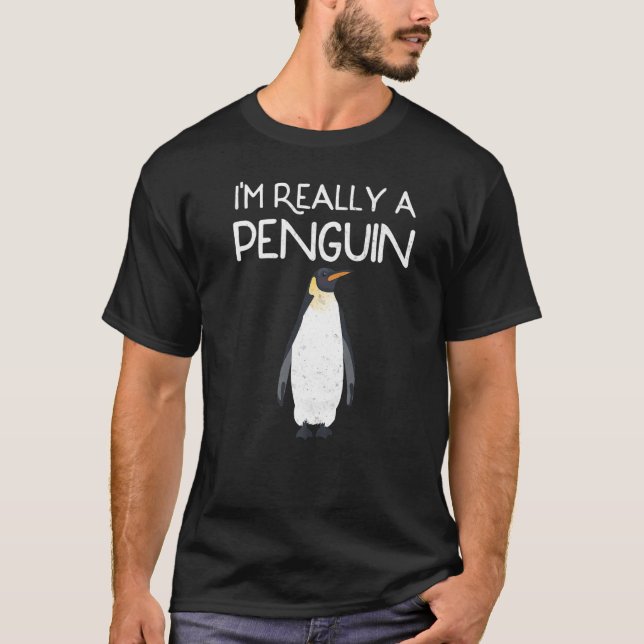 I M Verkligen A Penguin Tee Painting Bird Penguins (Framsida)
