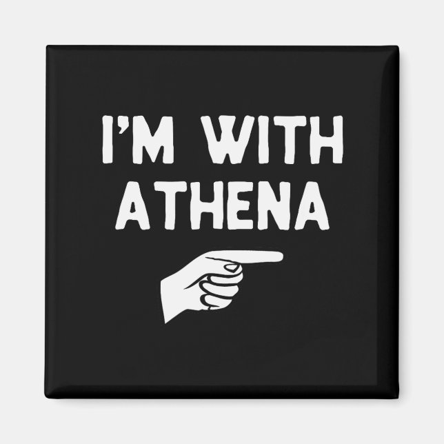 I’m With Athena Funny Halloween Matching Costume  Magnet (Framsidan)