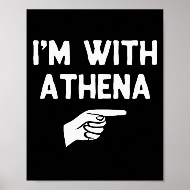 I’m With Athena Funny Halloween Matching Costume  Poster (Framsidan)