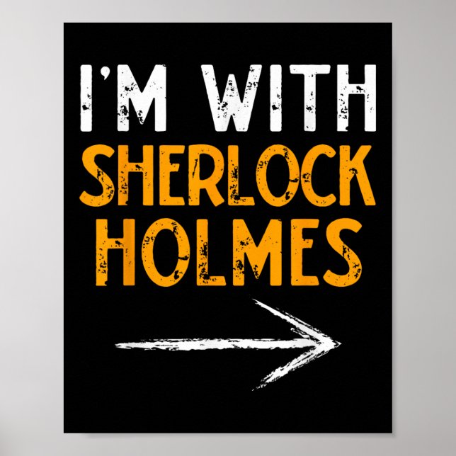 I’m With Sherlock Holmes Halloween Matching Couple Poster (Framsidan)