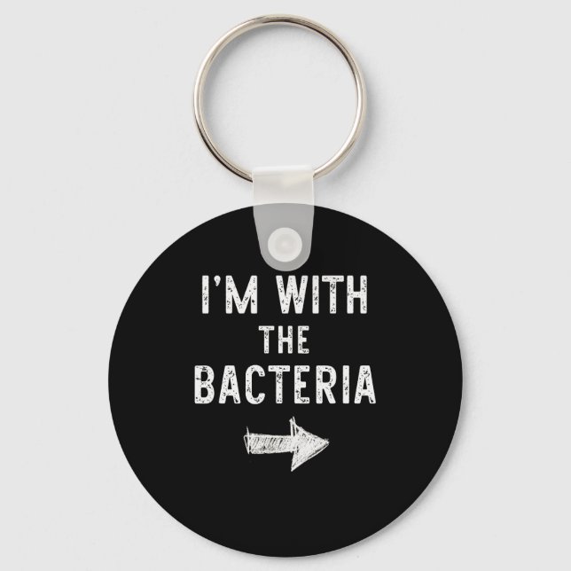 I’m With The Bacteria Funny Halloween Couple Costu Nyckelring (Framsida)