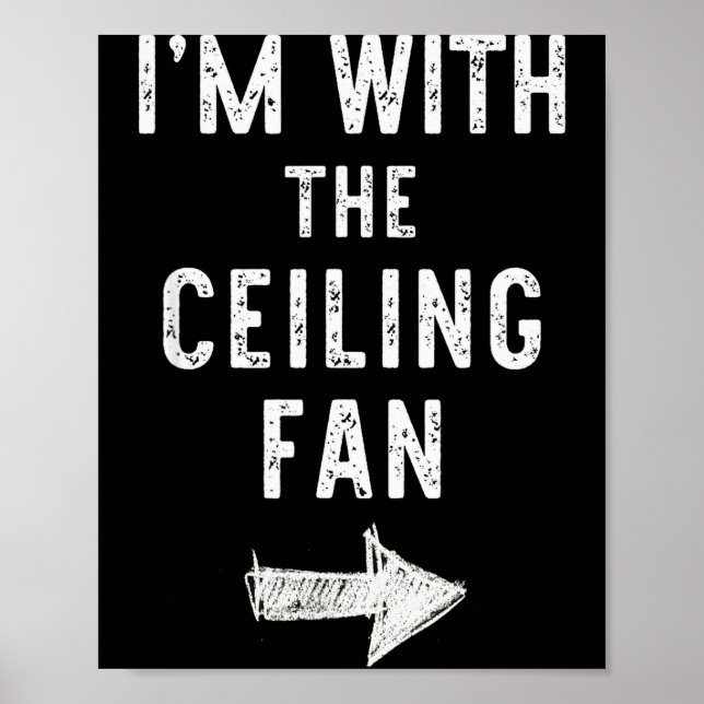 I’m With The Ceiling Fan Funny Halloween Couple Co Poster (Framsidan)