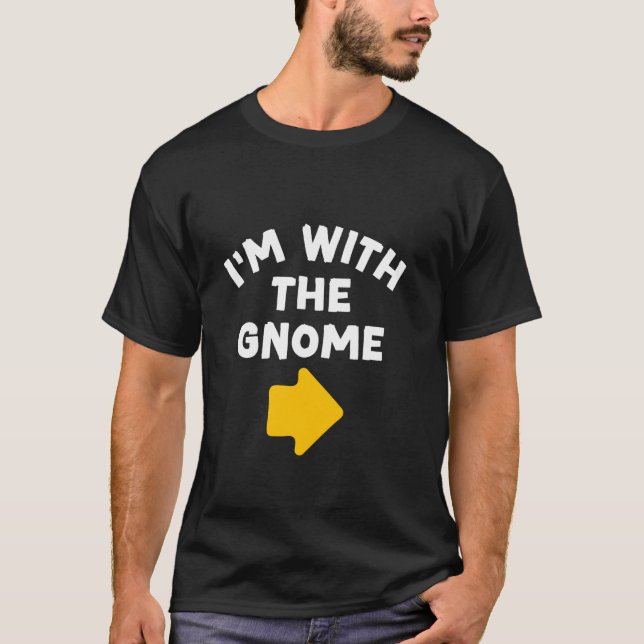 I m with the Gnome Simple Last Minute Halloween Co T Shirt (Framsida)