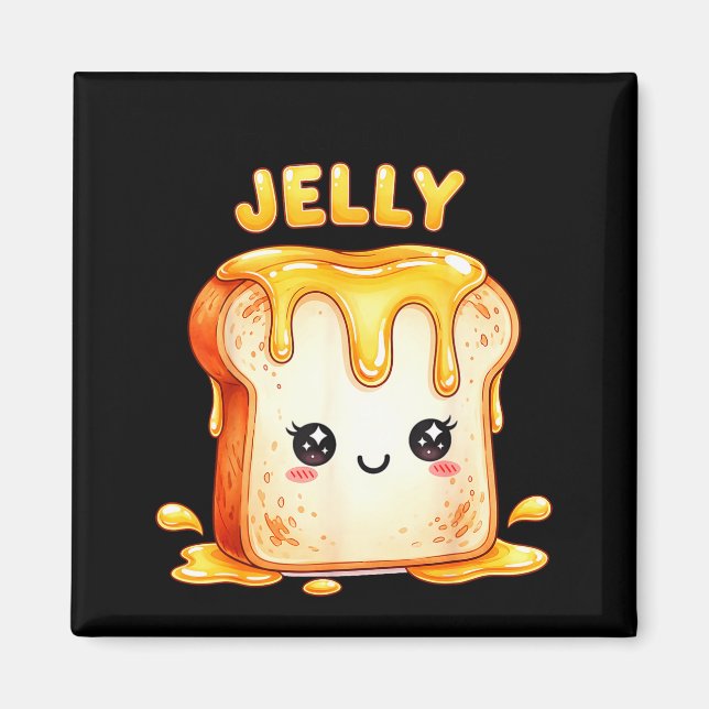 I’m With The Jelly Funny Matching Couple Cute Kawa Magnet (Framsidan)