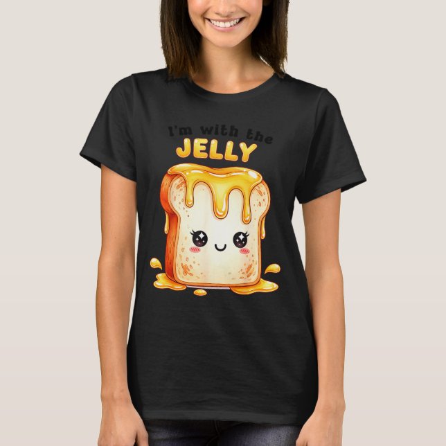 I’m With The Jelly Funny Matching Couple Cute Kawa T Shirt (Framsida)