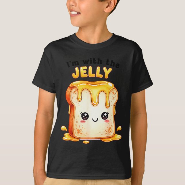 I’m With The Jelly Funny Matching Couple Cute Kawa T Shirt (Framsida)