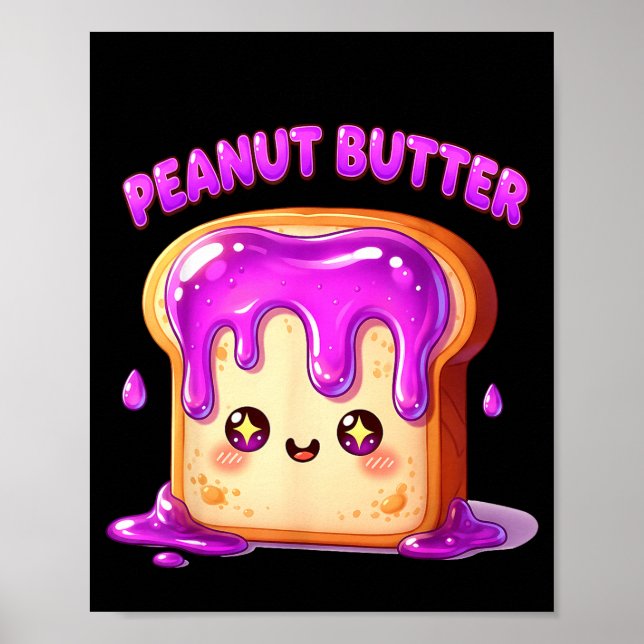I’m With The Peanut Butter Funny Matching Couple C Poster (Framsidan)