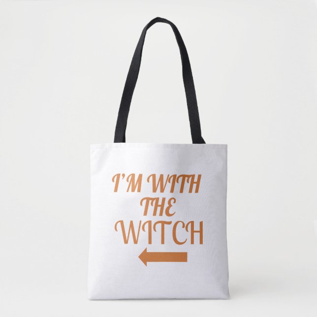 I’m With The Witch  Tote Bag Tygkasse (Framsida)
