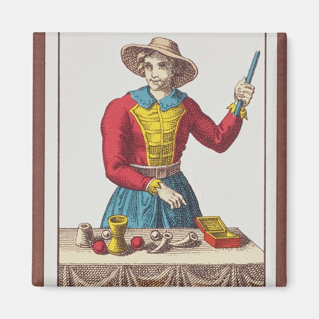 I Magician, sju tarotkort Magnet (Framsidan)