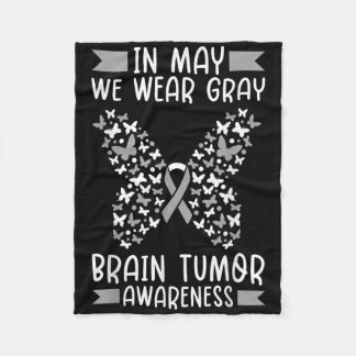 I maj 2010 Bära vi Grått Brain Cancer Tumor Awaren Fleecefilt