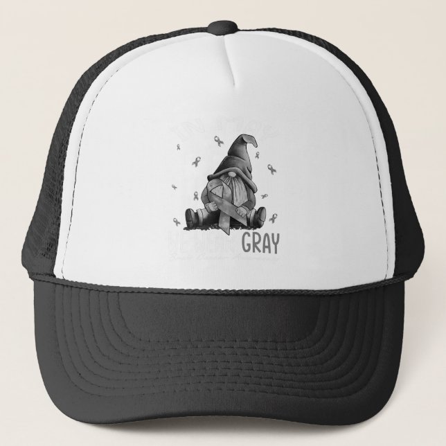 I maj Bära Grått Brain Cancer Awareness Grått Keps (Framsida)