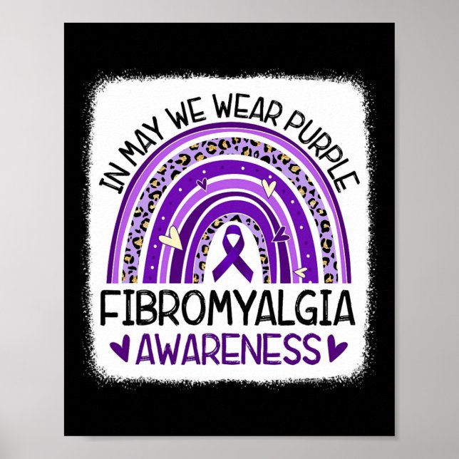 I maj Bäror vi Lila Fibromyalgia Awareness 2 Poster (Framsidan)