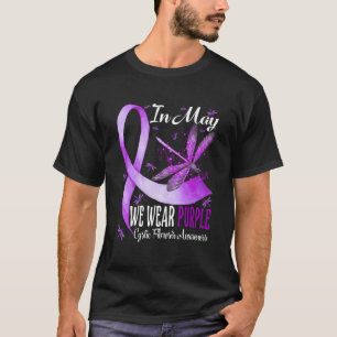 I maj Bäror vi medvetenhet om cystisk fibros Lila T Shirt