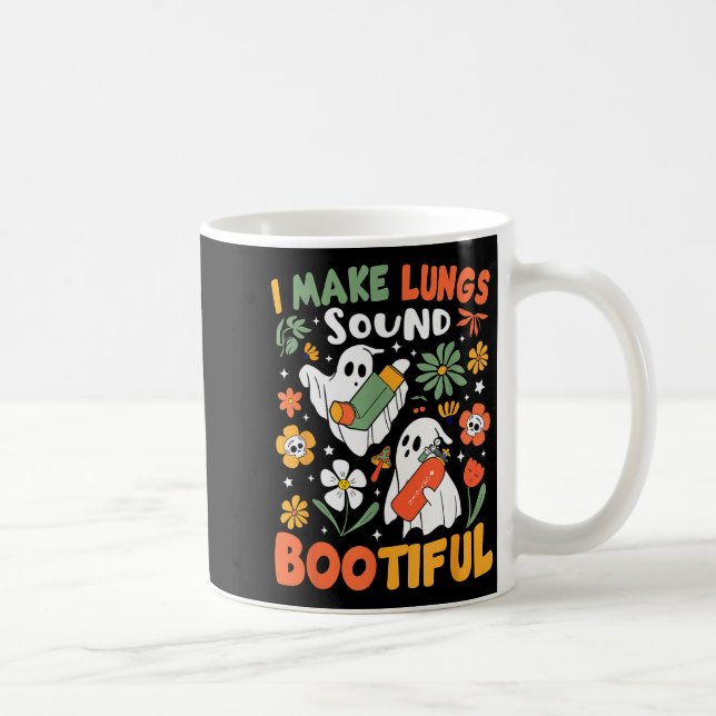 I Make Lungs Sound Bootiful Resratory Therast Hall Kaffemugg (Höger)