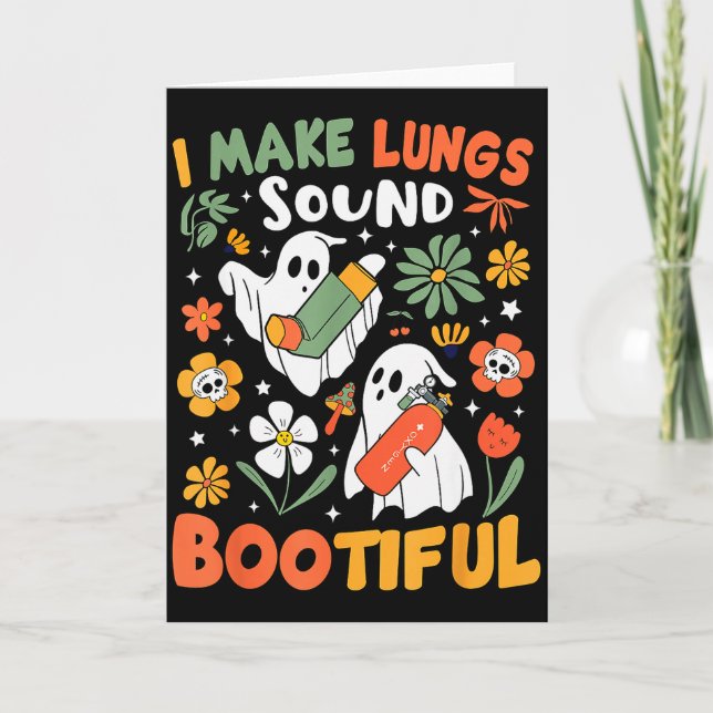 I Make Lungs Sound Bootiful Resratory Therast Hall Kort (Framsida)