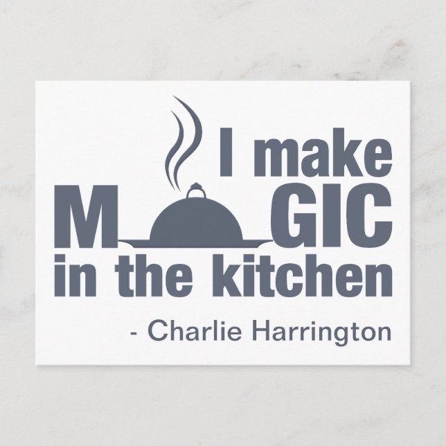 "I make Magic"-vykort för eget namn Vykort (Framsida)