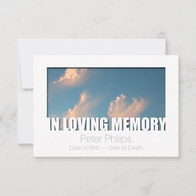 I mallen Loving Memory Template 5 Firande of Life Inbjudningar (Framsida)