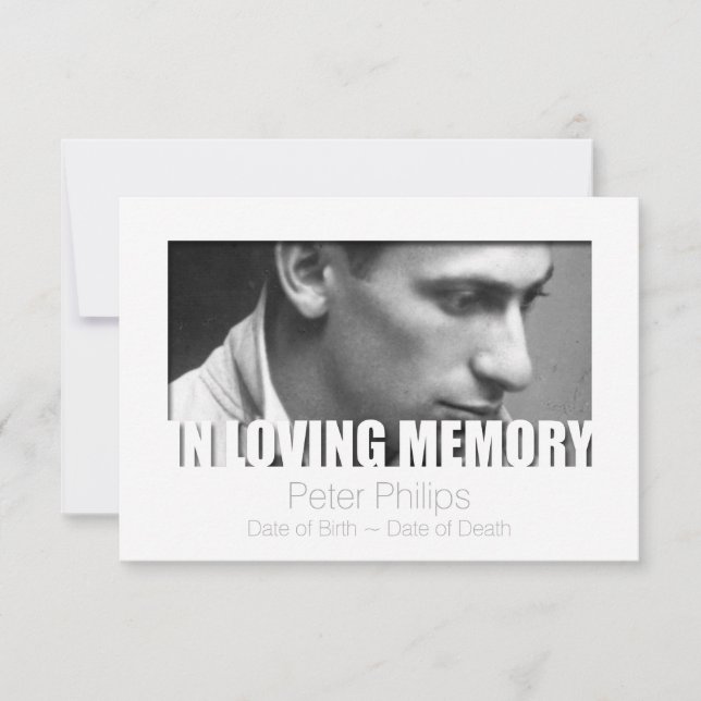 I mallen Loving Memory Template Firande of Life 3 Inbjudningar (Framsida)