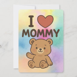 I ❤️ Mamma - Adsible Bear Kids Greeting Card Julkort