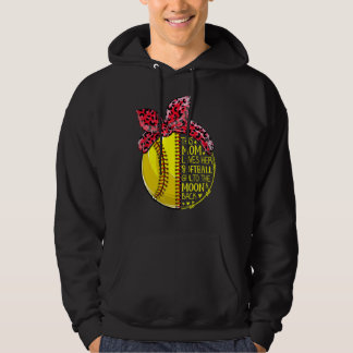I Mamma Kärlek har hon sin softball Girl Pitchers  Hoodie