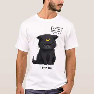 I månens namn Ilskt svart katt T-shirt