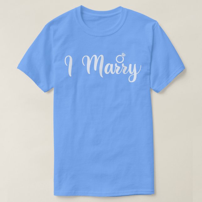 I Marry, Bride, Groom, Marry, Bröllop, Bröllop Rin T Shirt (Design framsida)