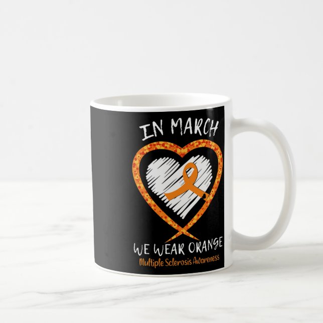 I mars 2010 Bära vi Orange Många Sclerosis Awarene Kaffemugg (Höger)