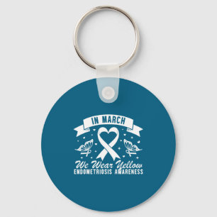 I mars bär gul fjäril endometriosis nyckelring