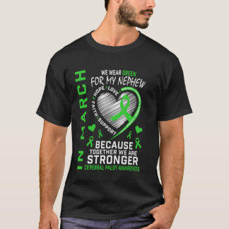 I Mars Bär Vi Grönt Brorson Cerebral Pares Medvete T Shirt