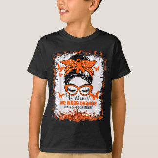 I mars bär vi orange för njurcancer medvetenhet t shirt
