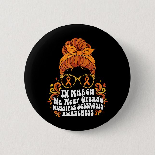 i mars bär vi orange MS Multipel Skleros Knapp (Framsida)