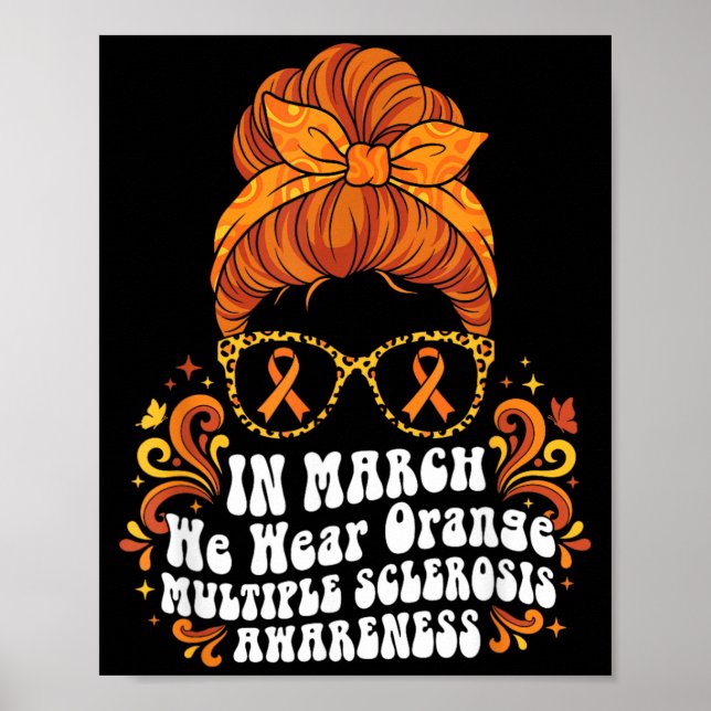 i mars bär vi orange MS Multipel Skleros Poster (Framsidan)