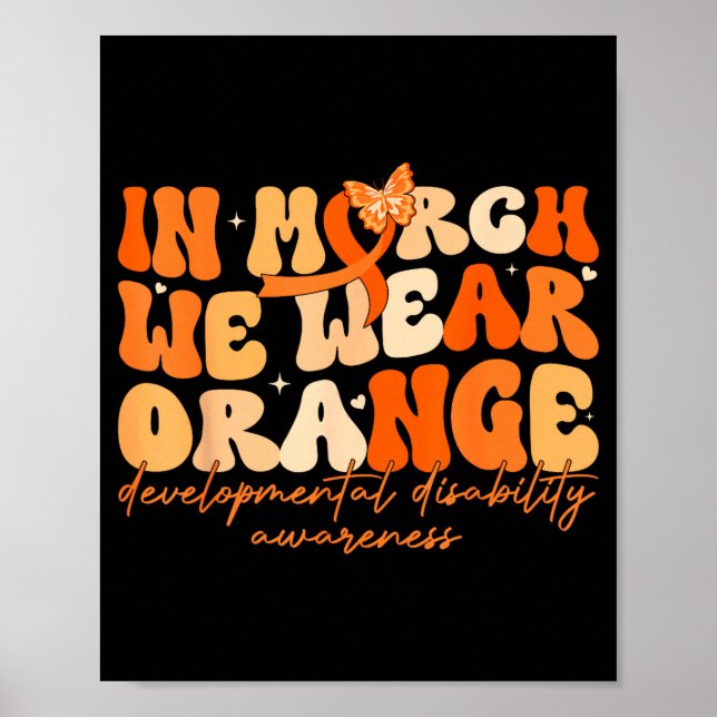 I mars bär vi orange utvecklingsstörning poster (Framsidan)