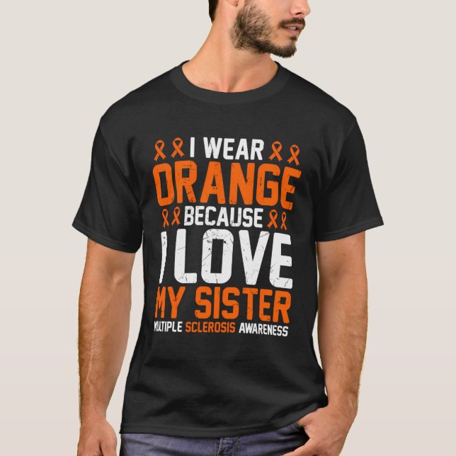 I mars Bära Orange för att jag Kärlek min syster T Shirt (Framsida)