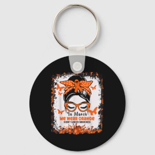 I mars Bära Orange Kidney Cancer Awareness Me Nyckelring
