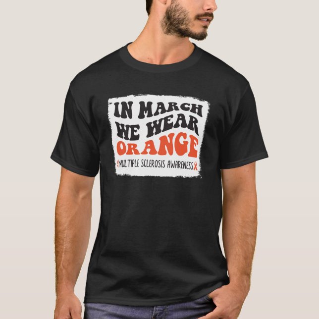 I mars Bära Orange MS Warrior Retro Många T Shirt (Framsida)