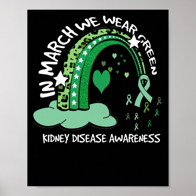 I mars Bäror vi Grönt Rainbow Kidney Disease Poster (Framsidan)