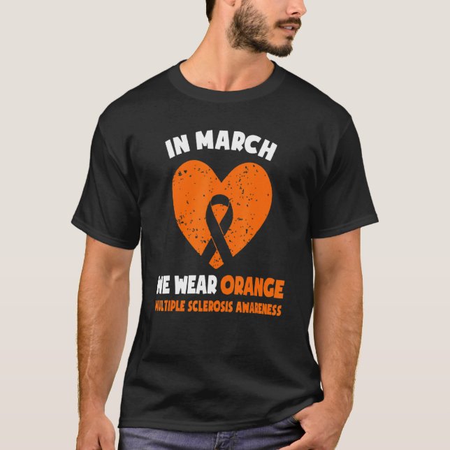 I mars Bäror vi Orange Många Sclerosis Awar T Shirt (Framsida)