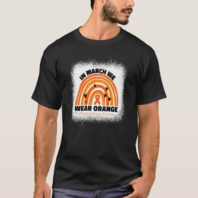 I mars Bäror vi Orange Många Sclerosis för T Shirt (Framsida)