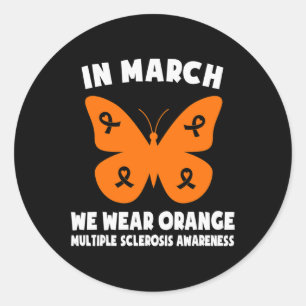I mars Bäror vi Orange till medvetandegörande Mån Runt Klistermärke