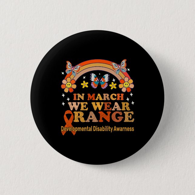I mars Bäror vi Orange - utvecklingsstörning Knapp (Framsida)