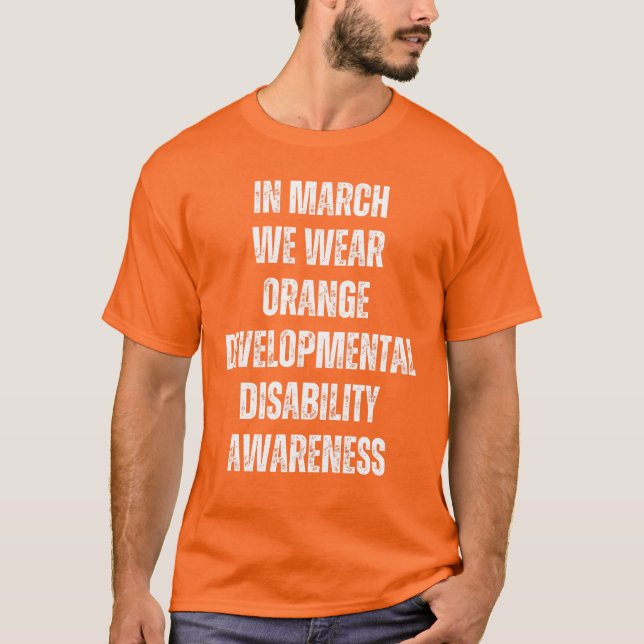 I mars Bäror vi Orange - utvecklingsstörning T Shirt (Framsida)