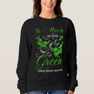 I Mars Har Vi Grön Fjäril Njursjukdom Medvetenhet T Shirt