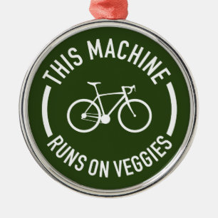 I Maskin Springa på Veggies-cykeln Julgransprydnad Metall