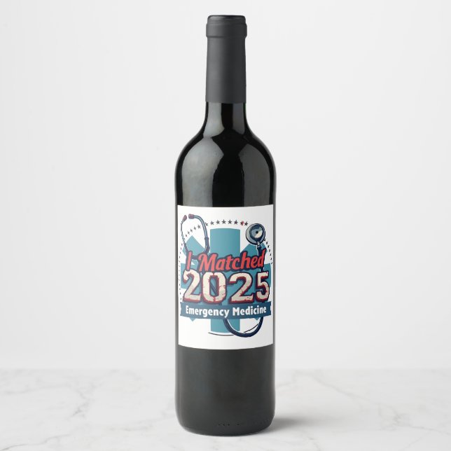 I Matched 2025 Akut Medicine Vinflaska Etikett (Framsida)