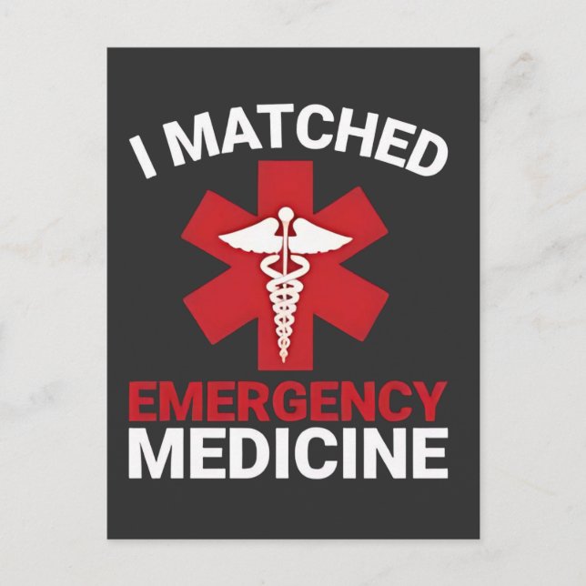I Matched Akut Medicine Studenten Meddelande Vykort (Framsida)