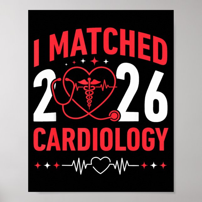 I Matched Cardiology Match Day 2026 Residency Resi Poster (Framsidan)