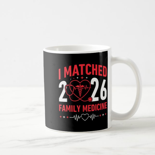 I Matched Family Medicine Match Day 2026 Residency Kaffemugg (Höger)